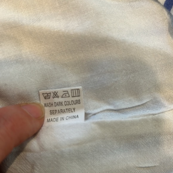 Trouble Maker wrap around skirt striped white and blue 6 - Picture 5 of 6